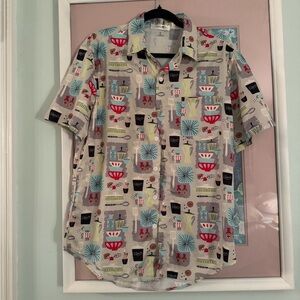 ChArmkpR  MCM Mens Shirt 60s Pattern Pyrex Mushrooms S&P Spatula Cook Chef